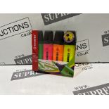 20 X BRAND NEW STABILO SETS OF 4 ASSORTED BOSS ORIGINAL MARKERS R9B