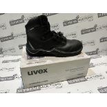 6 X BRAND NEW PAIRS OF UVEX PROFESSIONAL WORK BOOTS SIZE 10 R9-17