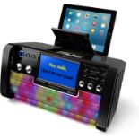 2 X EAASY KARAOKE BLUETOOTH CD AND GRAPHICS KARAOKE DISCO PARTY MACHINES WITH LIGHT EFFECTS RRP £109