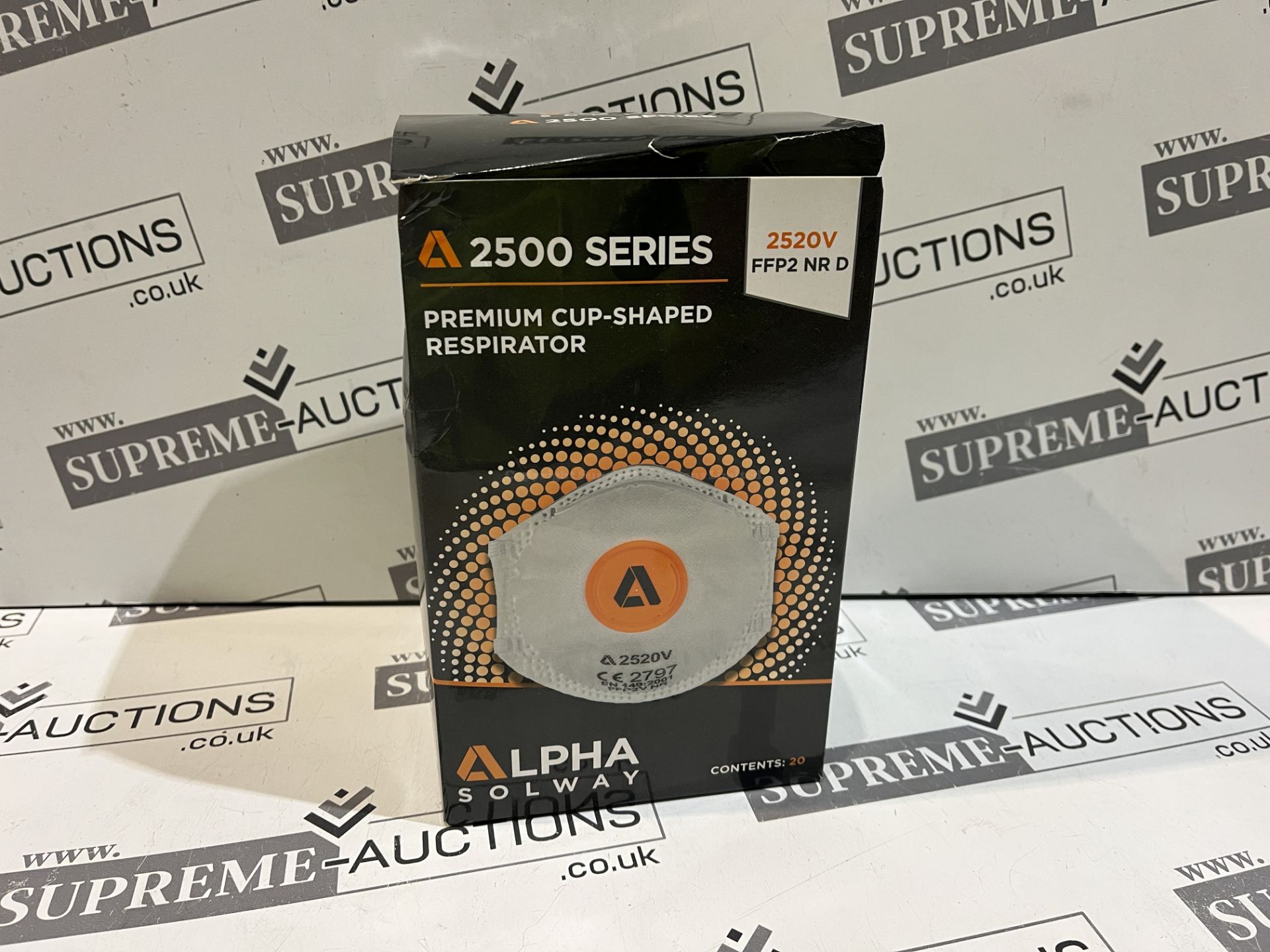 20 X BRAND NEW PACKS OF 20 ALPHA 2500 SERIES PREMIUM CUP SHAPED RESPIRATORS R7-5