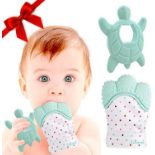 50 X BRAND NEW LINAME MINT PREMIUM TEETHING KITS INCLUDING TEETHING TOY AND TEETHING MITTEN R10-4