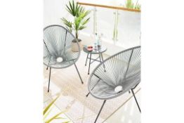 New & Boxed Salsa Bistro Lounge Set (SILVER). RRP £349.99 each. The Salsa Bistro Lounge Set complete