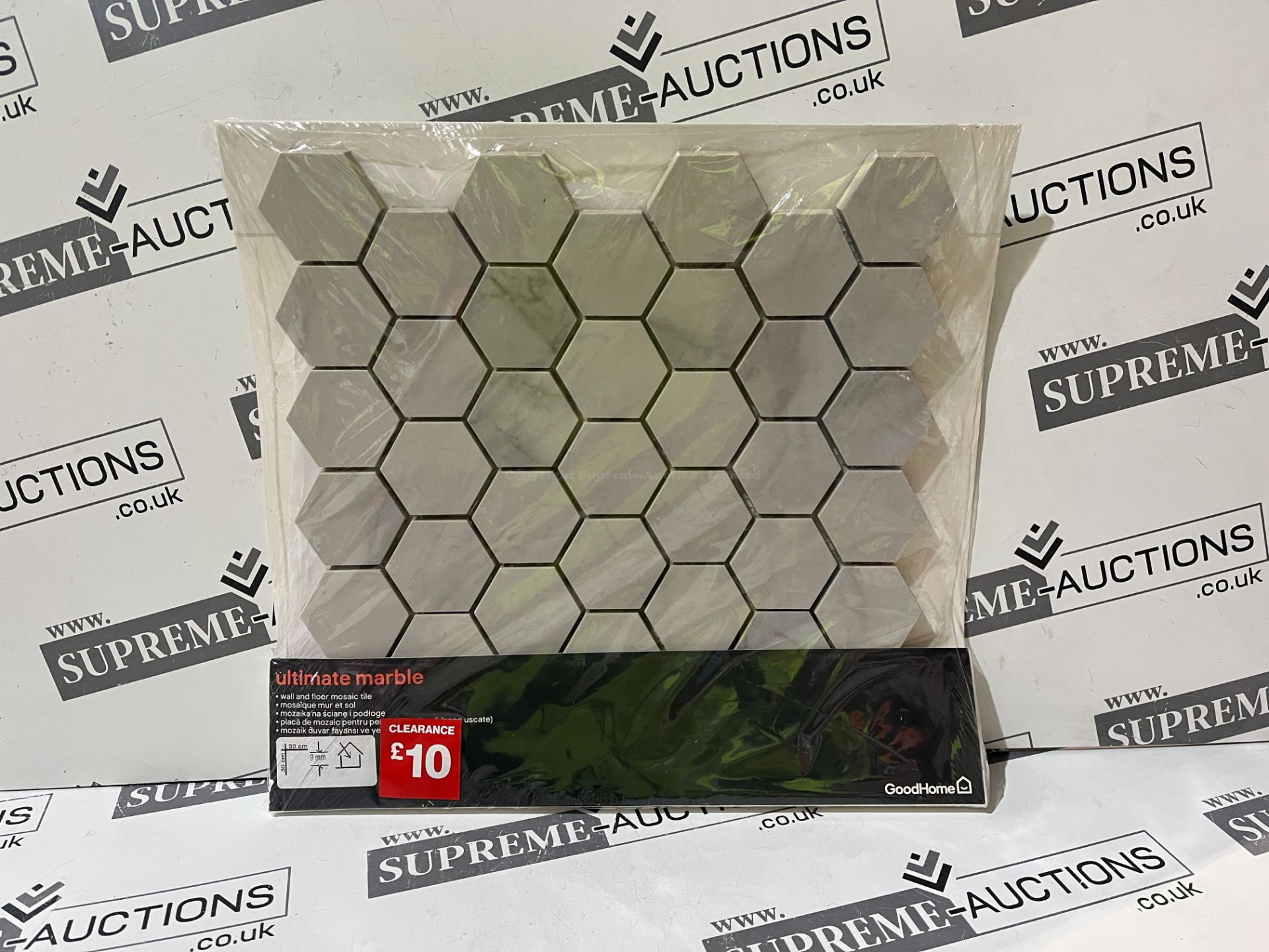 31 X BRAND NEW ULTIMATE MARBLE WALL AND FLOOR MOSAIC TILES R15-10