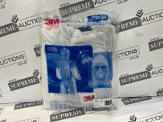 2 X BRAND NEW PACKS OF 20 3M XL PROTECTIVE COVERALLS EXP NOV 2025 RRP £210 PER PACK R15-8