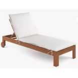 BRAND NEW JOHN LEWIS Cove Garden Sun Lounger, FSC-Certified (Eucalyptus Wood), Natural. RRP £373.50.