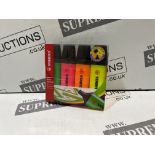 20 X BRAND NEW STABILO SETS OF 4 ASSORTED BOSS ORIGINAL MARKERS R9B