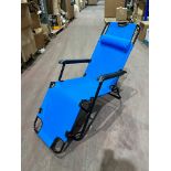 2 X BRAND NEW LUXURY BLUE PREMIUM SUN LOUNGERS R11-5