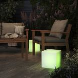 6 X NEW & BOXED CROWELL COLOUR CHANGING SOLAR DECORATIVE CUBE LIGHTS. LED. IP65. (ROW8) The modern