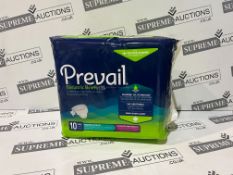 24 X BRAND NEW PACKS OF 10 PREVAIL BARIATOC BRIEF PROTECTION PADS R15-9