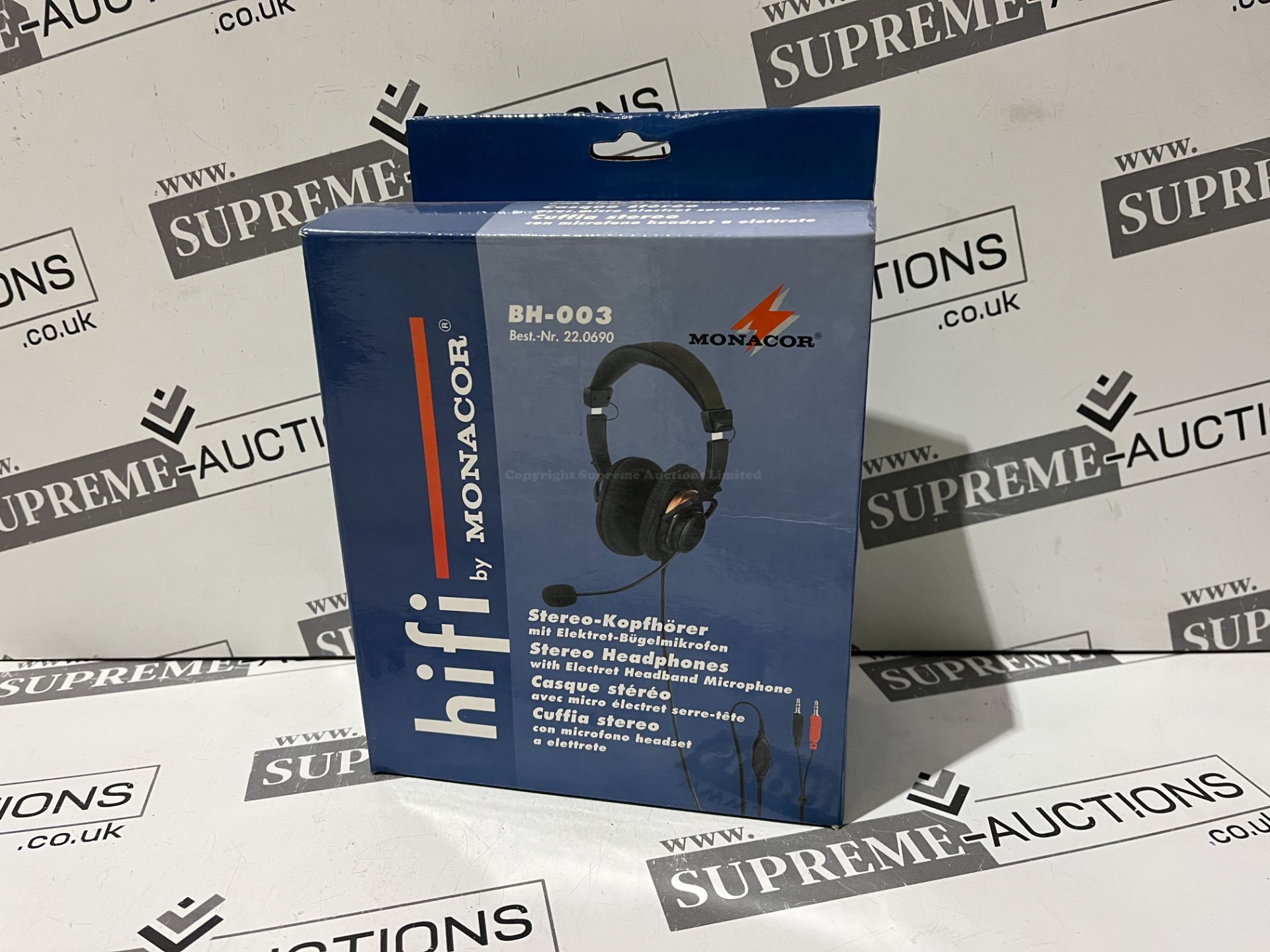 20 X BRAND NEW MONACOR HIFI STEREO HEADPHONES R10-10