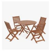 BRAND NEW JOHN LEWIS 4 SEATER EUCALYPTUS WOOD FOLDING BISTRO SET. RRP £448.50. Made of beautifully