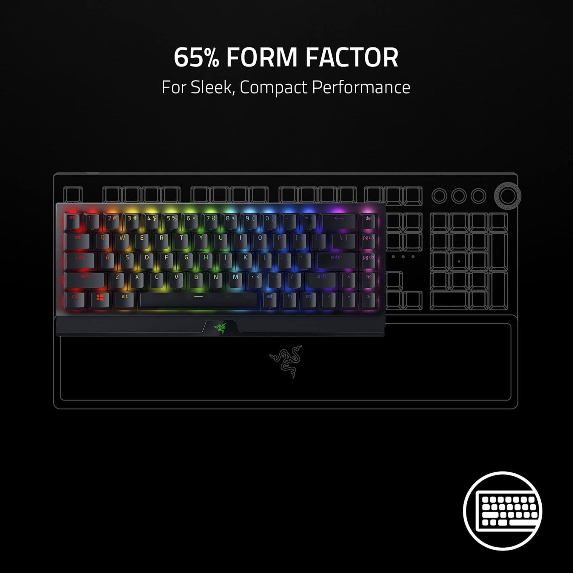 BRAND NEW FACTORY SEALED RAZER Blackwidow V3 Mini Hyperspeed Wireless 65% Mechanical Gaming - Image 2 of 7