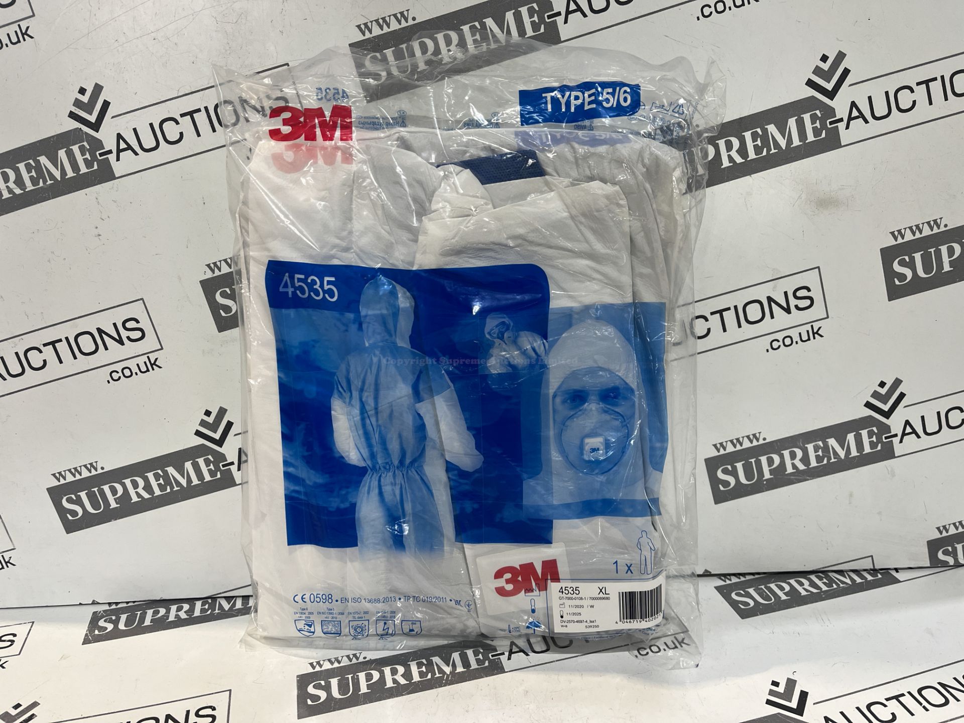 2 X BRAND NEW PACKS OF 20 3M XL PROTECTIVE COVERALLS EXP NOV 2025 RRP £210 PER PACK R15-8