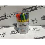 6 X BRAND NEW PACKS OF 36 ASSORTED COLOURS FINE TIP PENS R6-6