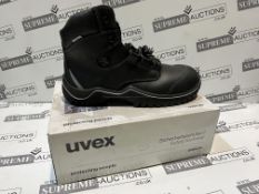5 X BRAND NEW PAIRS OF UVEX PROFESSIONAL WORK BOOTS SIZE 10 R9-17