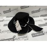 72 X BRAND NEW PIA ROSSINI BLACK AND WHITE SUMMER HATS R11-6
