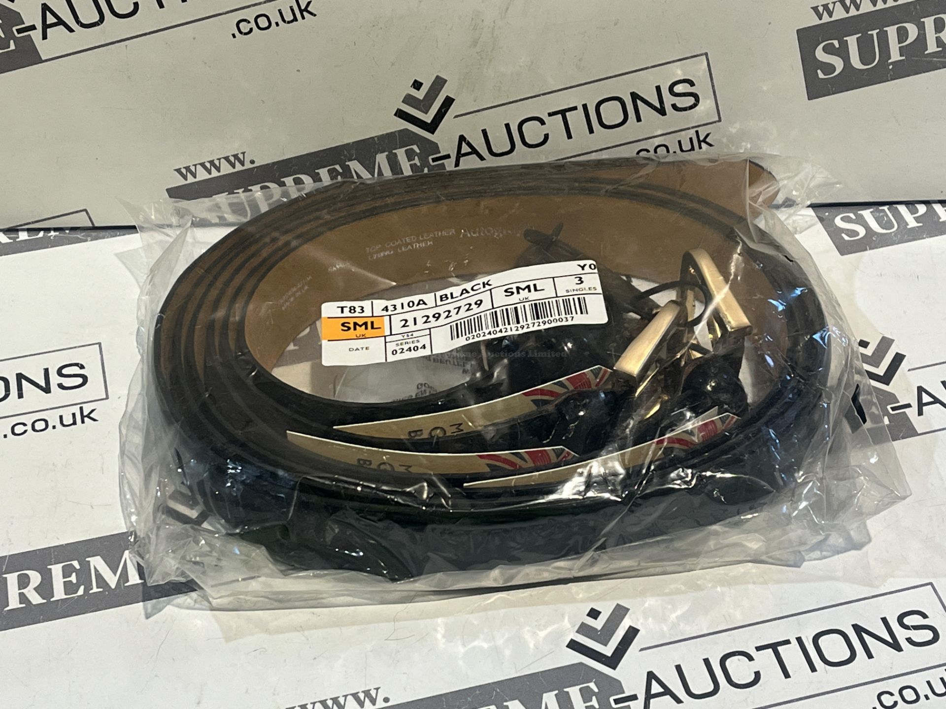 36 X BRAND NEW BLACK LEATHER BELTS RRP £29.50 EACH R15-1