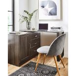 BRAND NEW LUXURY GREY OAK KINGSTON SWIVEL DESK R9-3