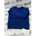 (NO VAT) 60 X BRAND NEW BLUE CHILDRENS SCHOOL JUMPERS SIZE 5/6 YEARS R10-12