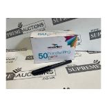 TRADE LOT 50 X BRAND NEW PACKS OF 50 BLACK HANDWRITING PENS R17.6