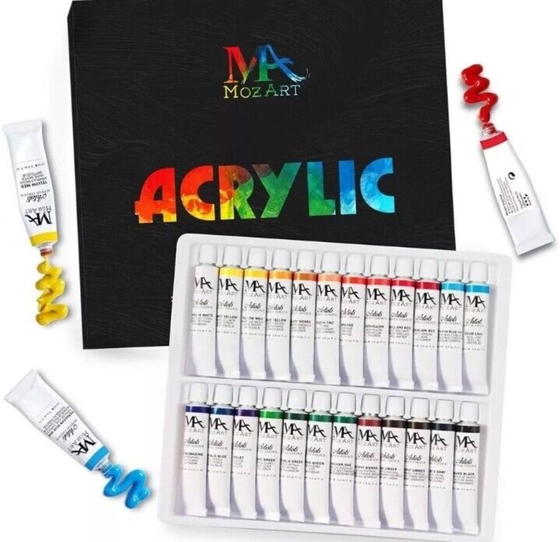 14 X BRAND NEW MOZART SETS OF 24 ACRYLIC ASSORTED PAINTS R15-1