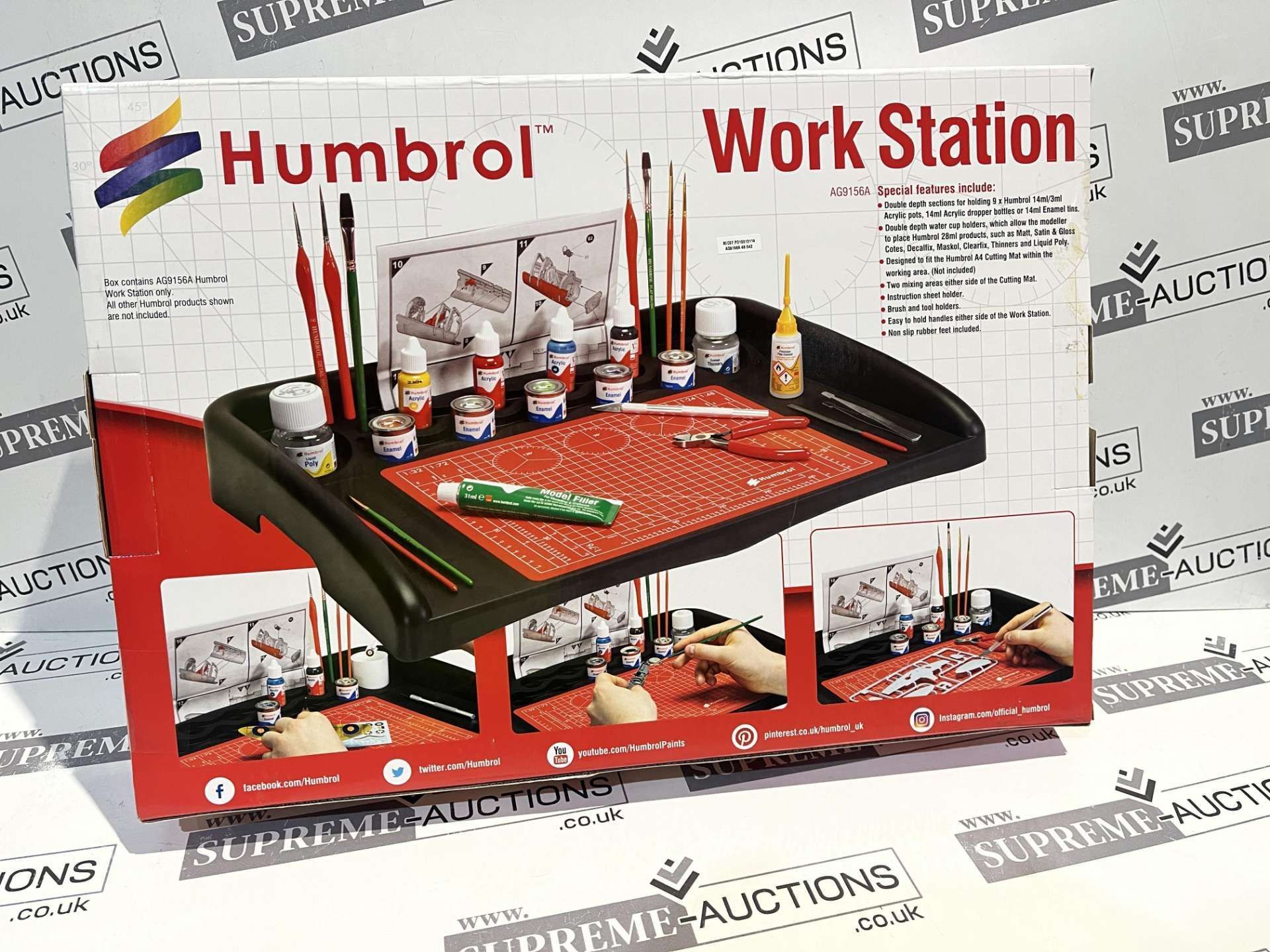 BRAND NEW HUMBROL MODEL KIT INCLUDING WORKSTATION, A4 CUTTING MAT, TOOL SET AND AIRFIX STARTER SET