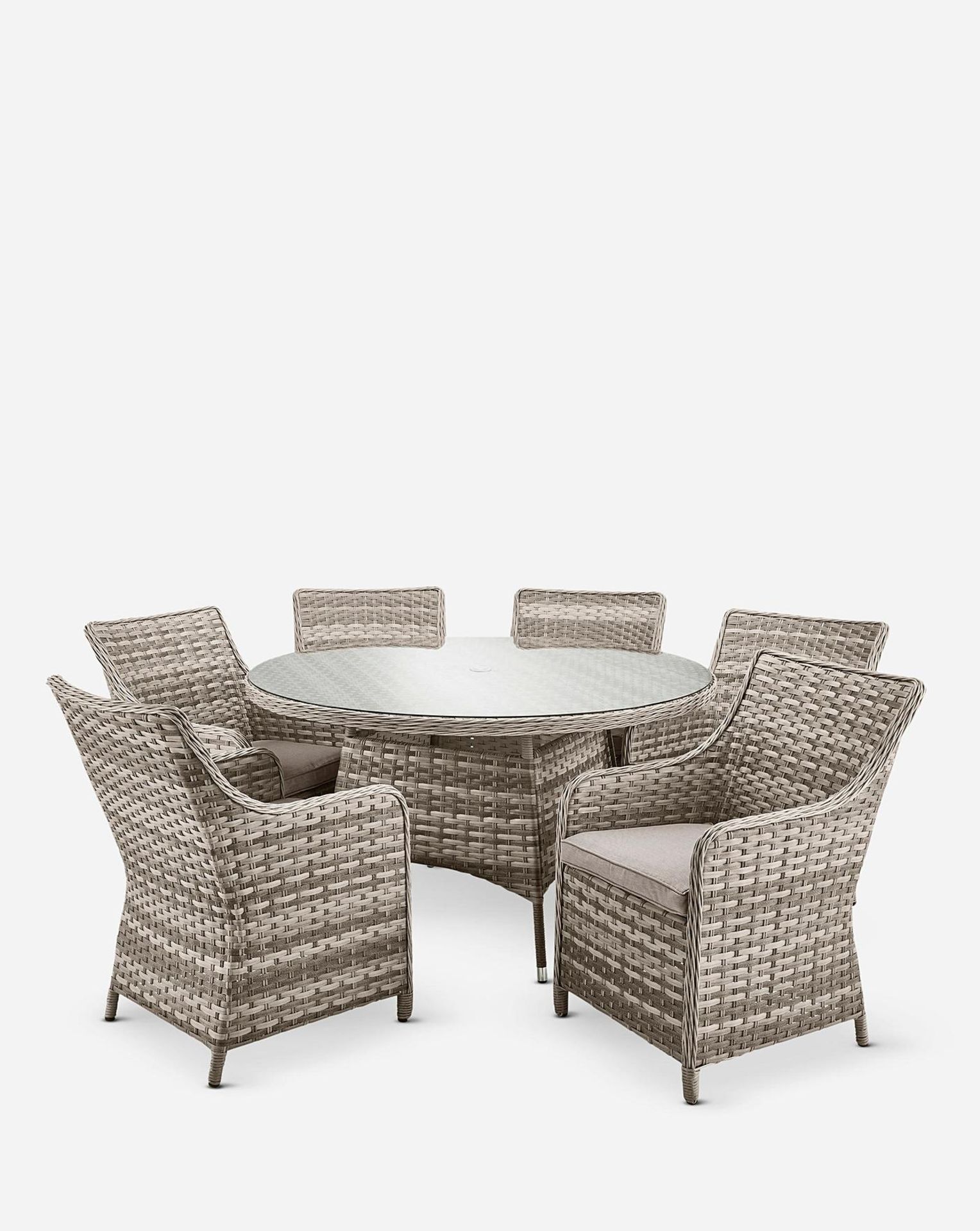 James 6 Seater Dining Set. RRP £1,799. (ROW13A) The James dining set completes with 6 chairs and 1