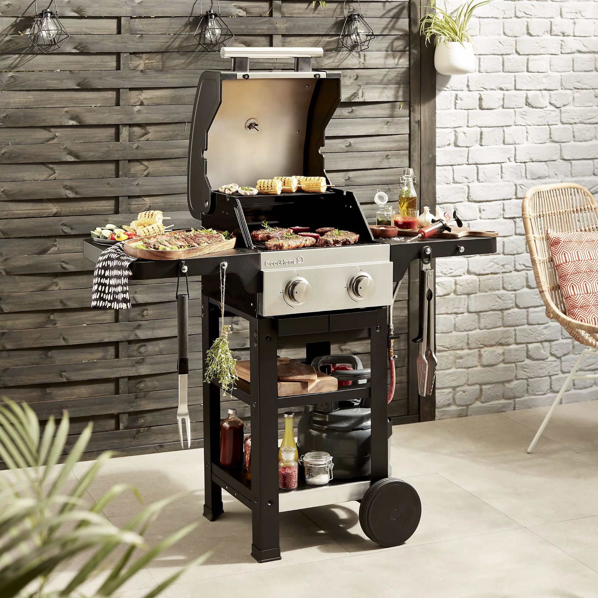 BRAND NEW OWSLEY 2.0 BLACK 2 BURNER GAS BBQ R15-4 - Image 10 of 10