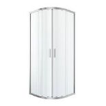 BRAND NEW BELOYA 80CM CORNER ACCESS MIRROR EFFECT SHOWER ENCLOSURE 80 X 80CM RRP £299 R18