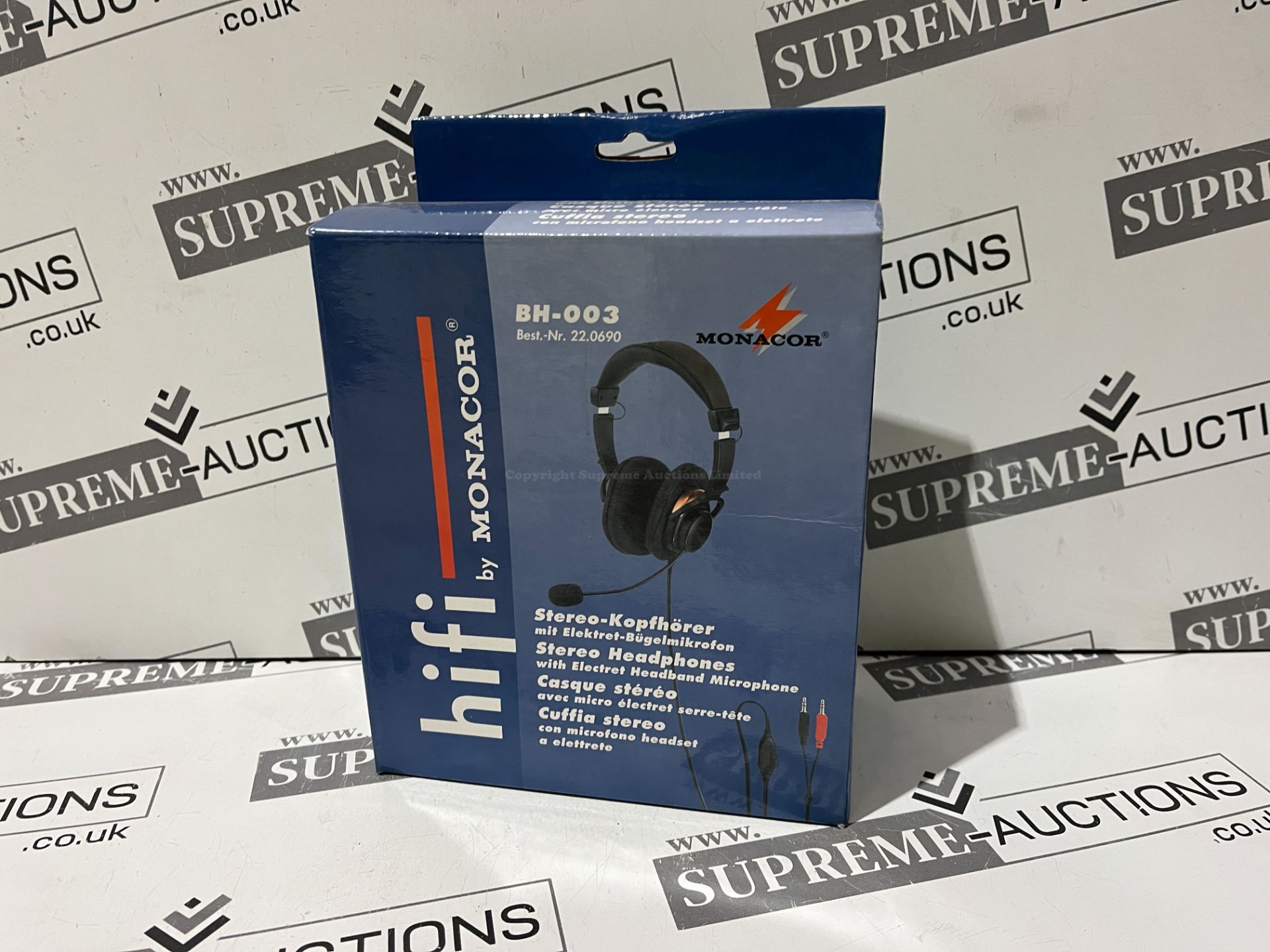 20 X BRAND NEW MONACOR HIFI STEREO HEADPHONES R10-10