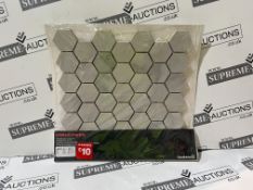 30 X BRAND NEW ULTIMATE MARBLE WALL AND FLOOR MOSAIC TILES R15-10