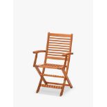 BRAND NEW JOHN LEWIS Folding Garden Armchair, Set Of 2, FSC-Certified (Eucalyptus Wood), Natural.