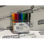 48 X BRAND NEW PACKS OF 12 MEDIUM TIP ASSORTED COLOURING PENS R3-8