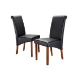 BRAND NEW SET OF 4 FAUX LEATHER DINING CHAIRS S1R5