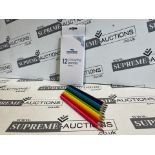 100 X BRAND NEW PACKS OF 12 ASSORTED COLOURING PENCILS R18-9