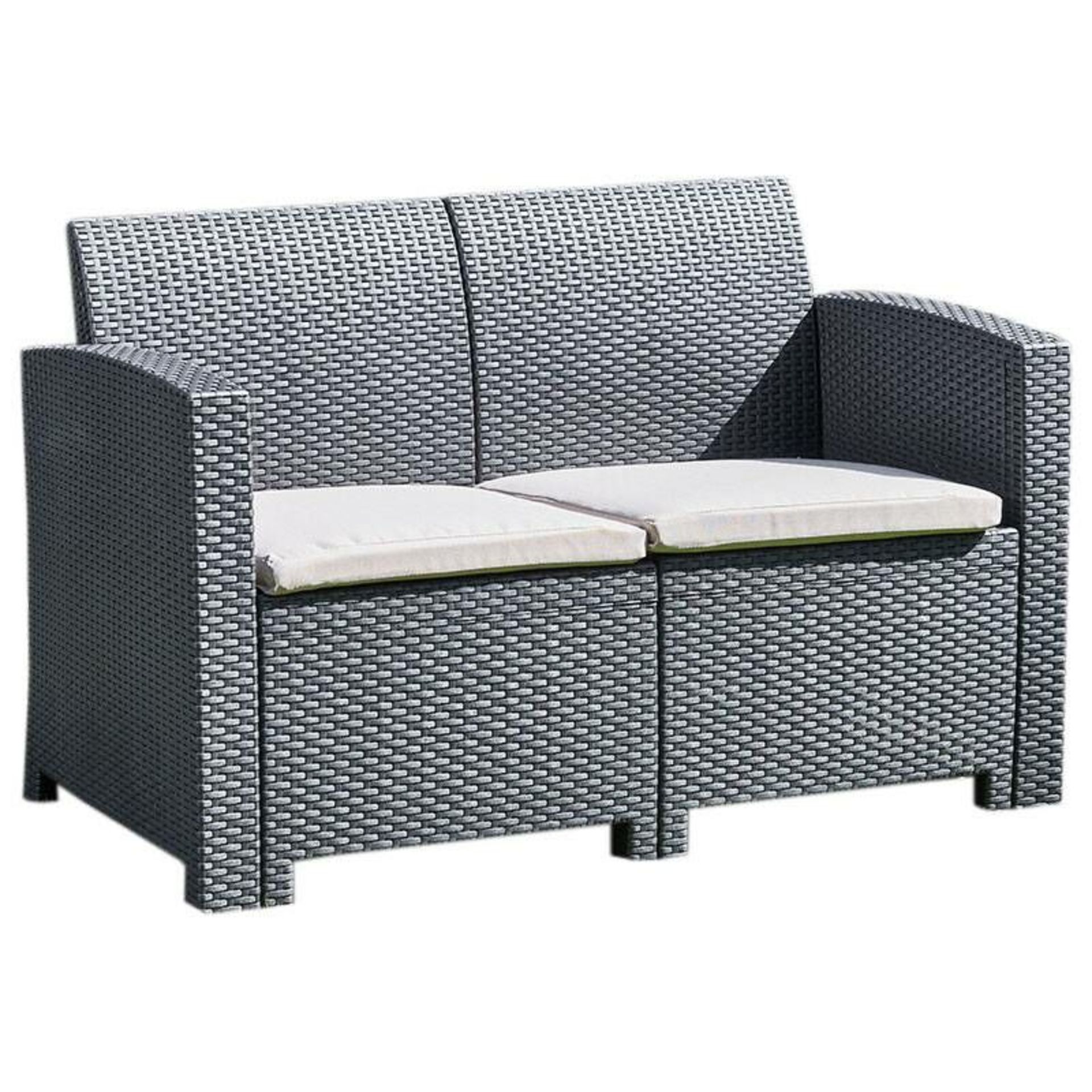 BRAND NEW ABREO 2 SEATER RATTAN SOFA (PLEASE NOTE SOFA ONLY) S1R5
