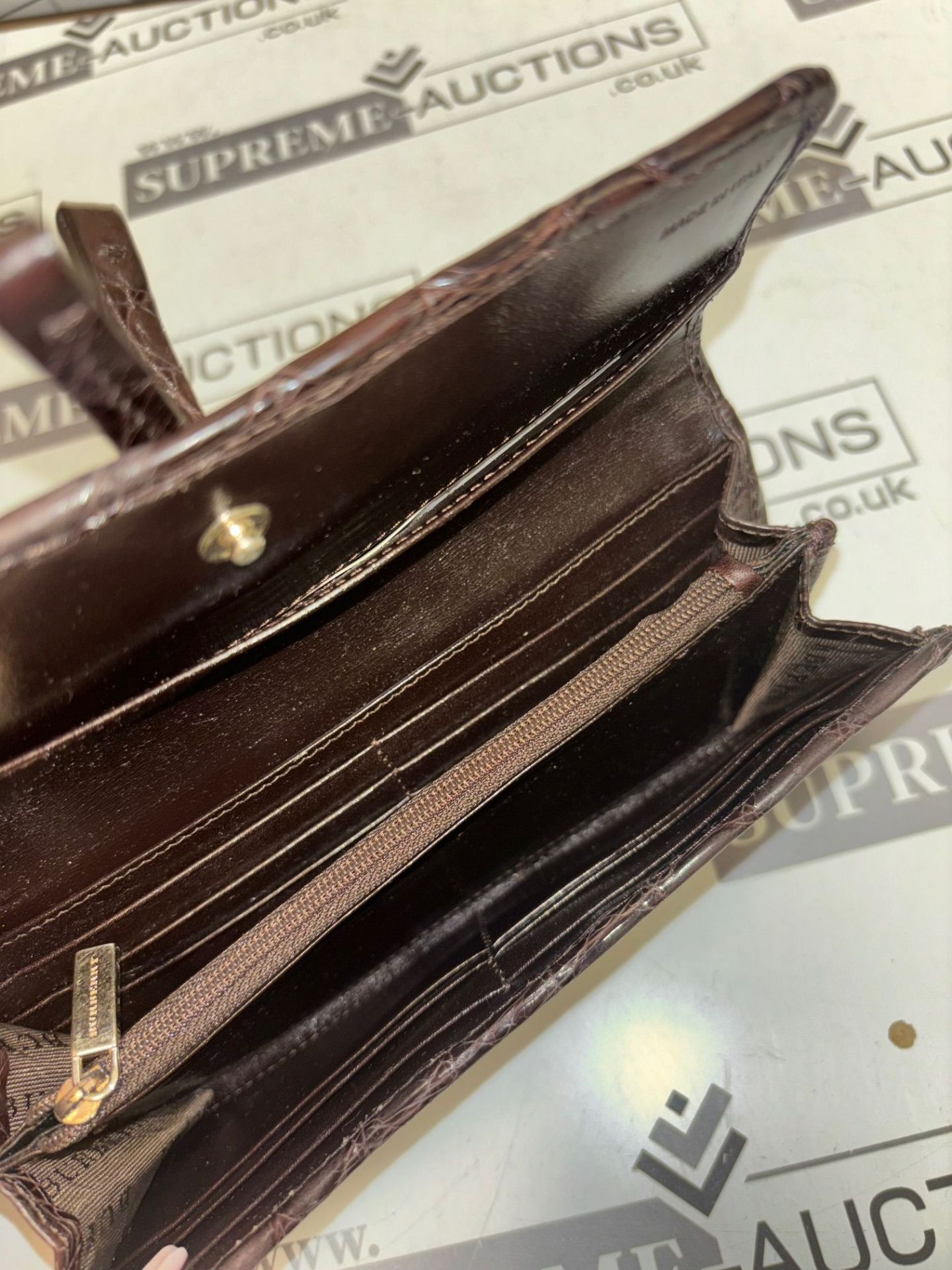 Genuine Burberry Nova Check Croc Leather Trim Wallet Purse. RRP £150. - Image 5 of 5