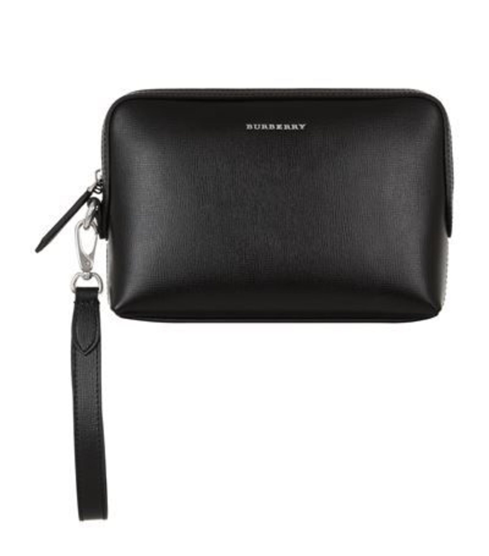 Genuine Burberry Saffiano Leather Clutch Bag In Black. RRP £885.00.