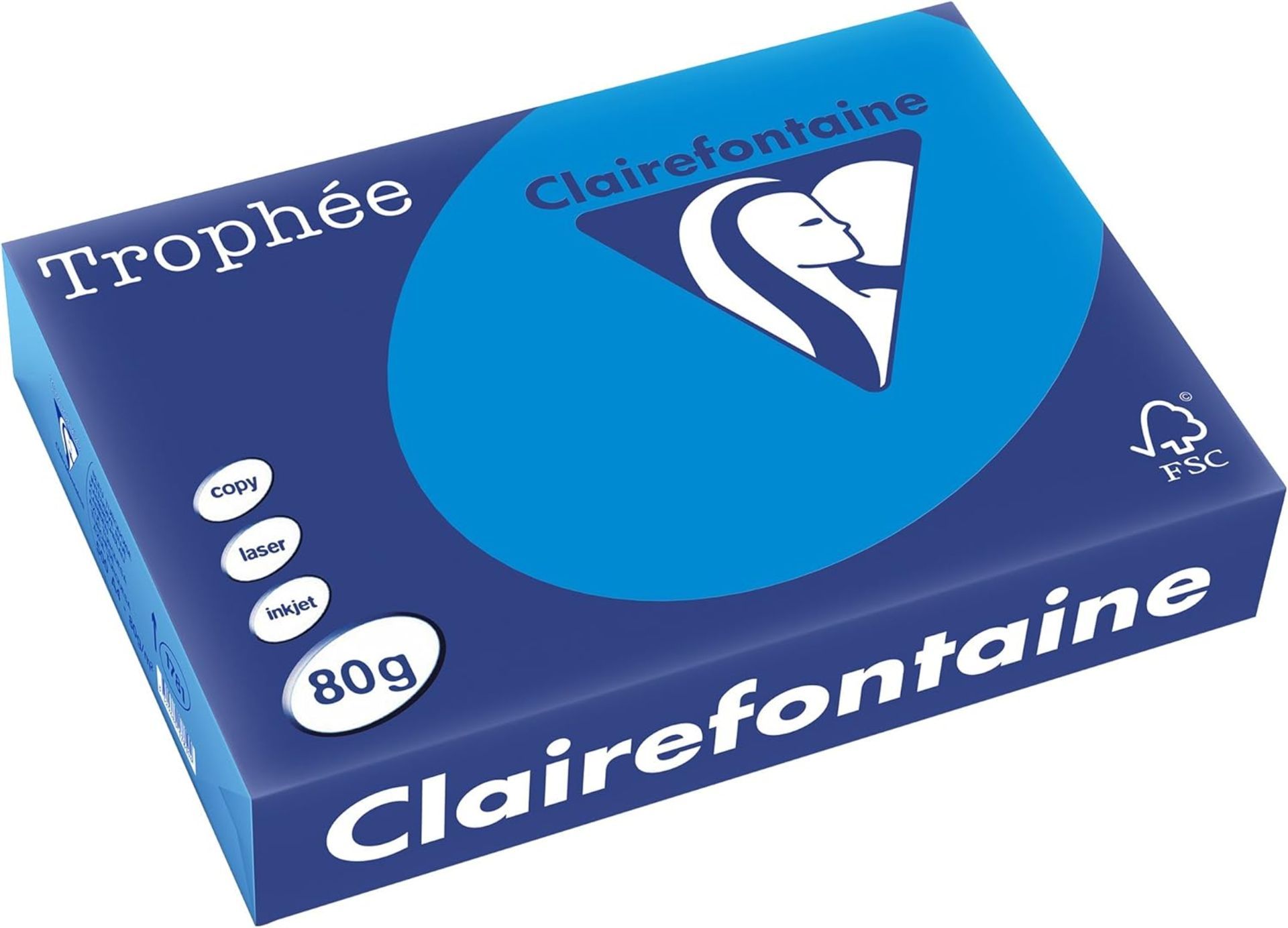 12 X BRAND NEW PACKS OF 500 CLAIRE FONTAINE 80GSM A4 COPIER PAPER BLUE RRP £21 PER PACK R2.4