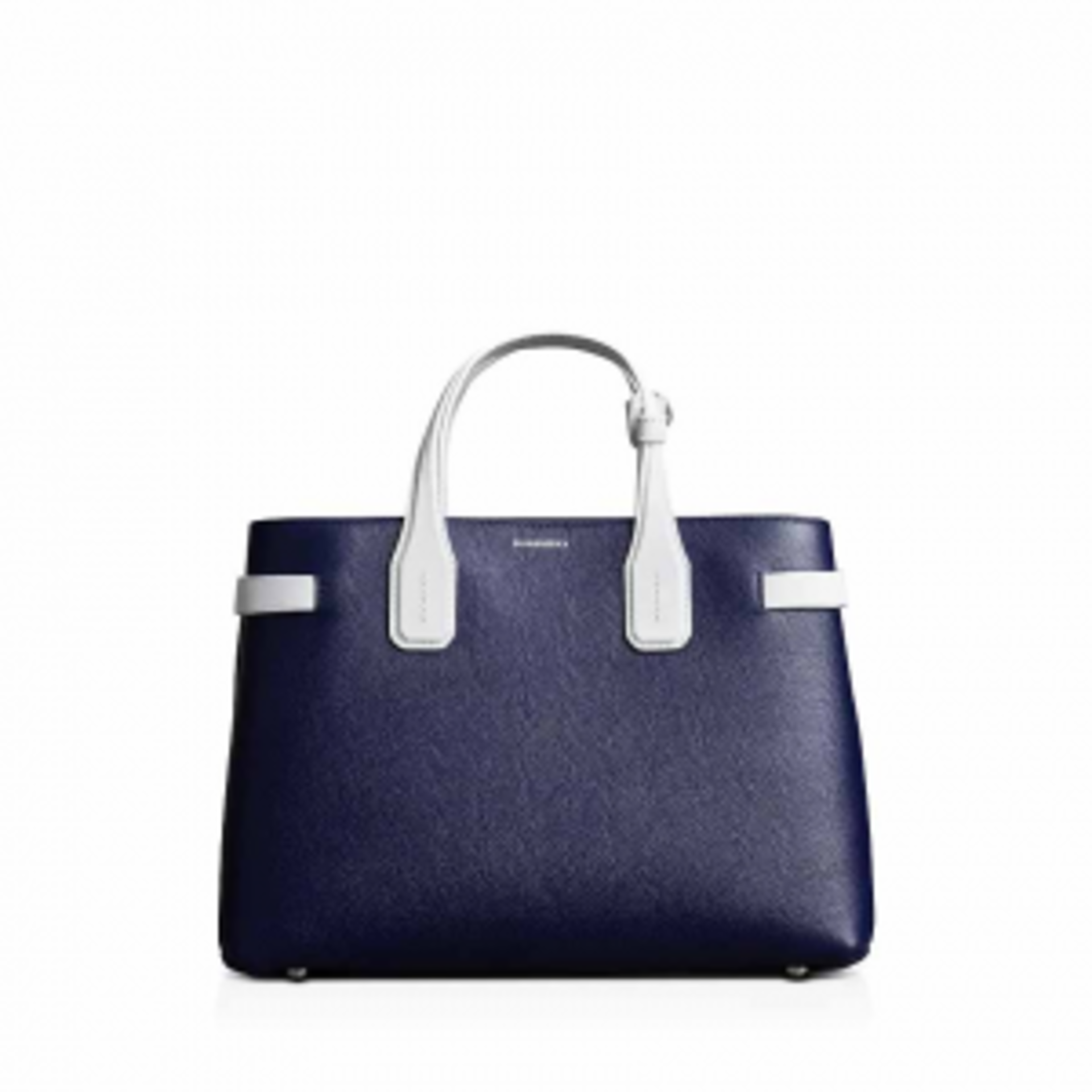 Genuine Burberry Navy Tote with White detail. Strap included. RRP £1,484.00.