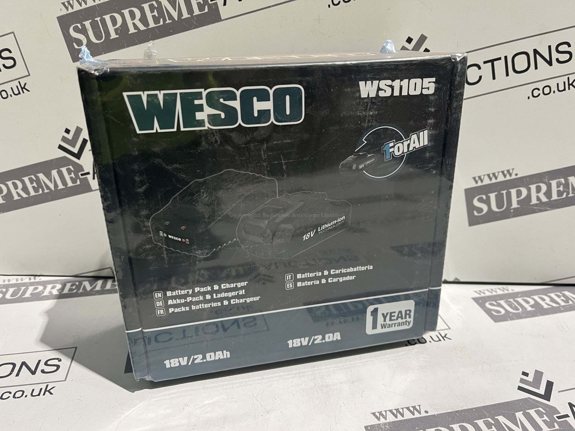3 X BRAND NEW WESCO BATTERY PACK AND CHARGER KITS 18V 2.0AH R3-7