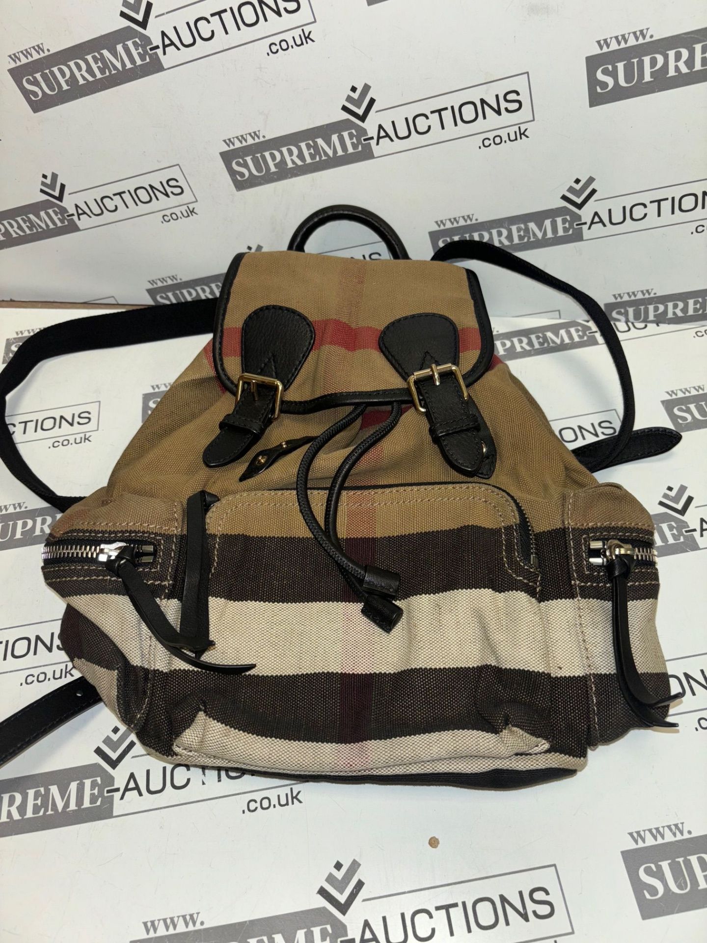 Genuine Burberry Canvas Backpack. RRP £895.00. WITH TAGS - Image 3 of 12