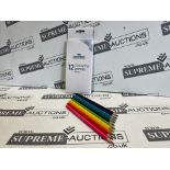 100 X BRAND NEW PACKS OF 12 ASSORTED COLOURING PENCILS R12.8