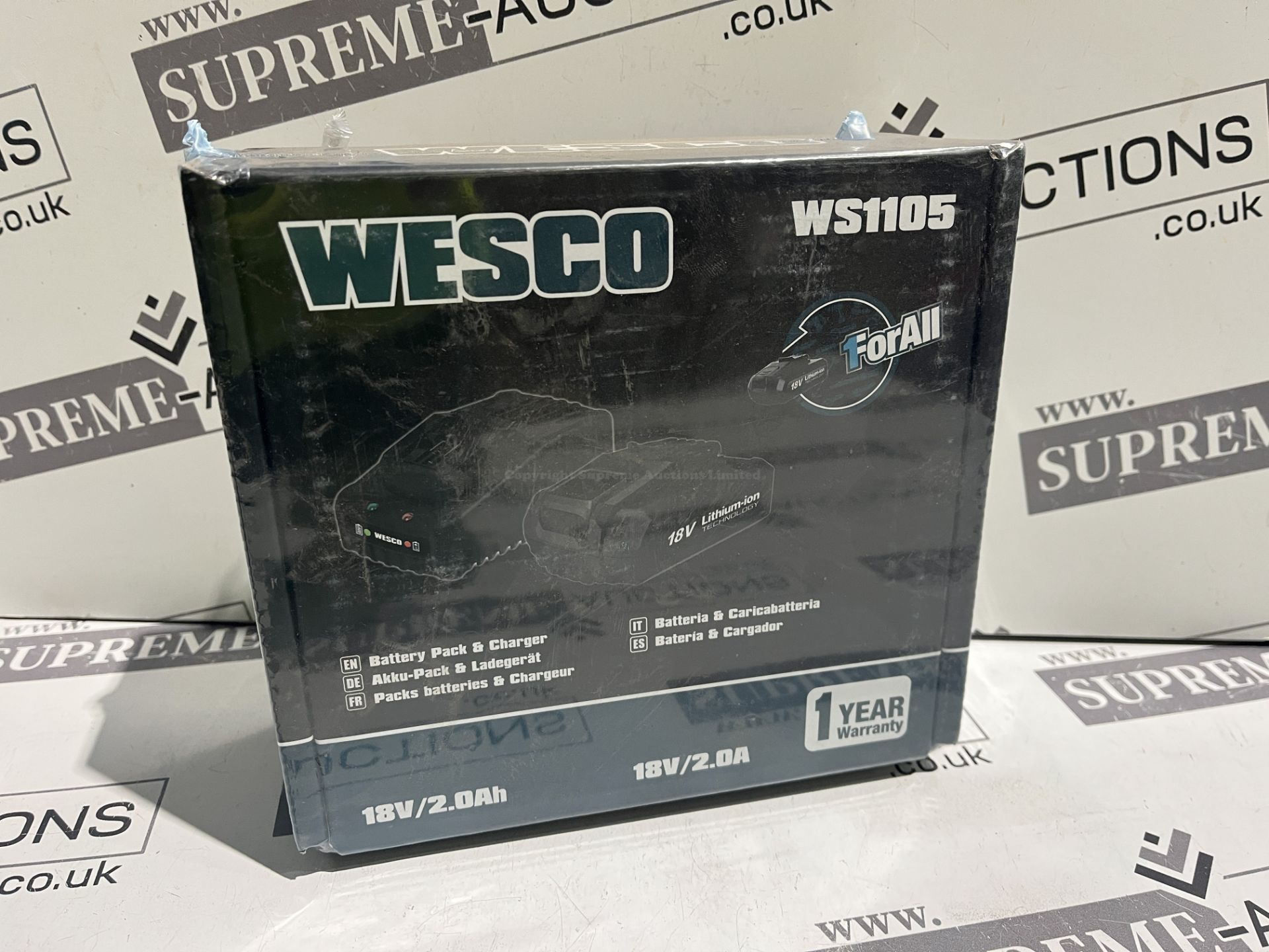 3 X BRAND NEW WESCO BATTERY PACK AND CHARGER KITS 18V 2.0AH R3-7