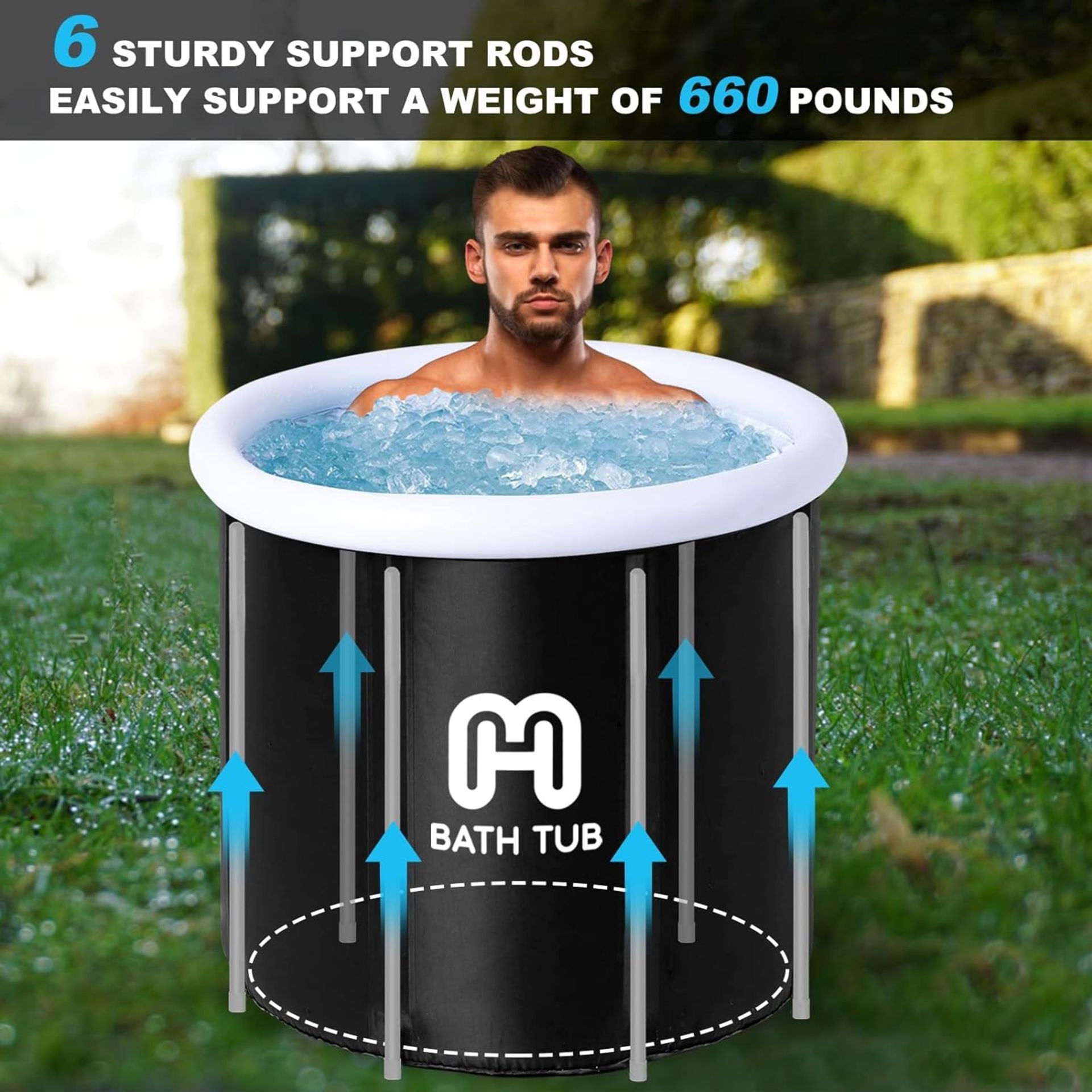 New & Boxed HotMax Ice Bath Tub for Recovery, Cold Plunge Tub for Athletes, Portable Ice Bathtub for - Image 5 of 8
