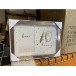 APPROX 170 PIECE WIDDOP AND CO LUXURY ROSE GOLD PICTURE FRAMES R15-12