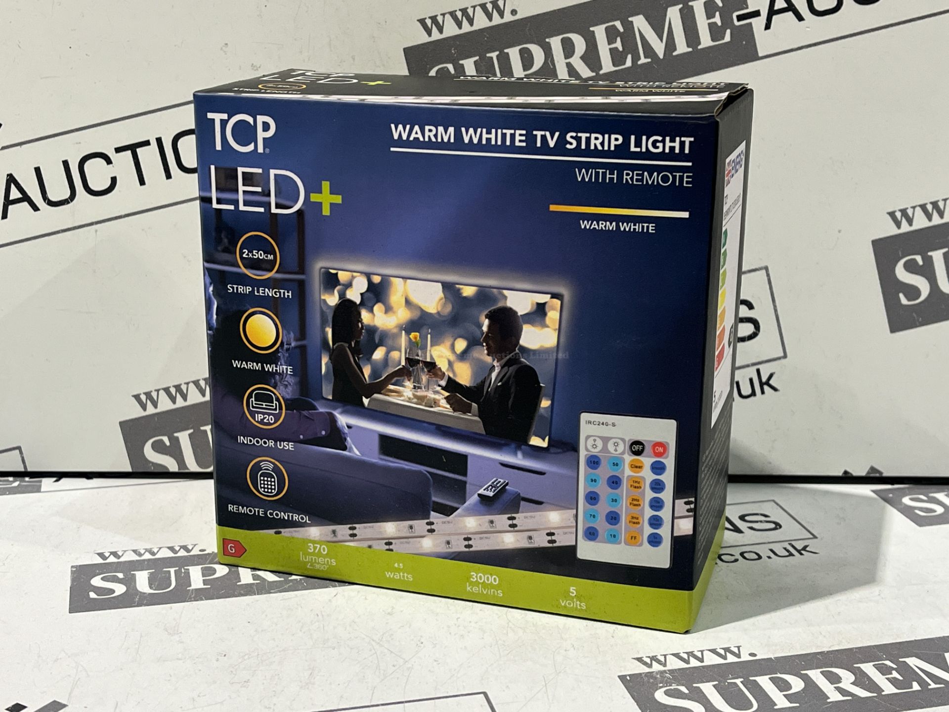 16 X BRAND NEW TCP LED PACKS OF 2 X 50CM WARM WHITE STRIP LIGHTS WITH REMOTE CONTROL R3-3