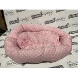 12 X BRAND NEW PINK OVAL LUXURY PET BEDS
