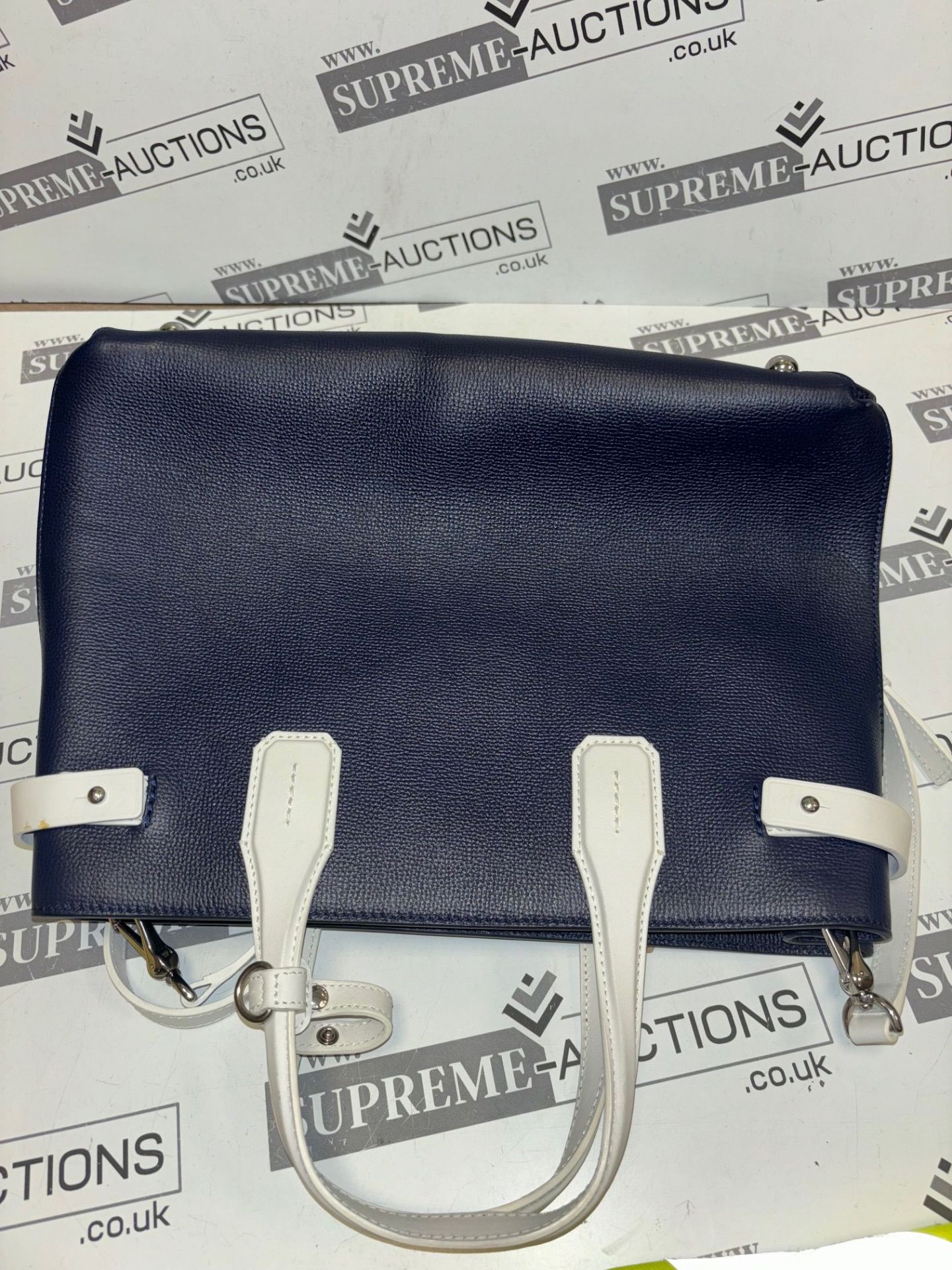 Genuine Burberry Navy Tote with White detail. Strap included. RRP £1,484.00. - Image 6 of 8