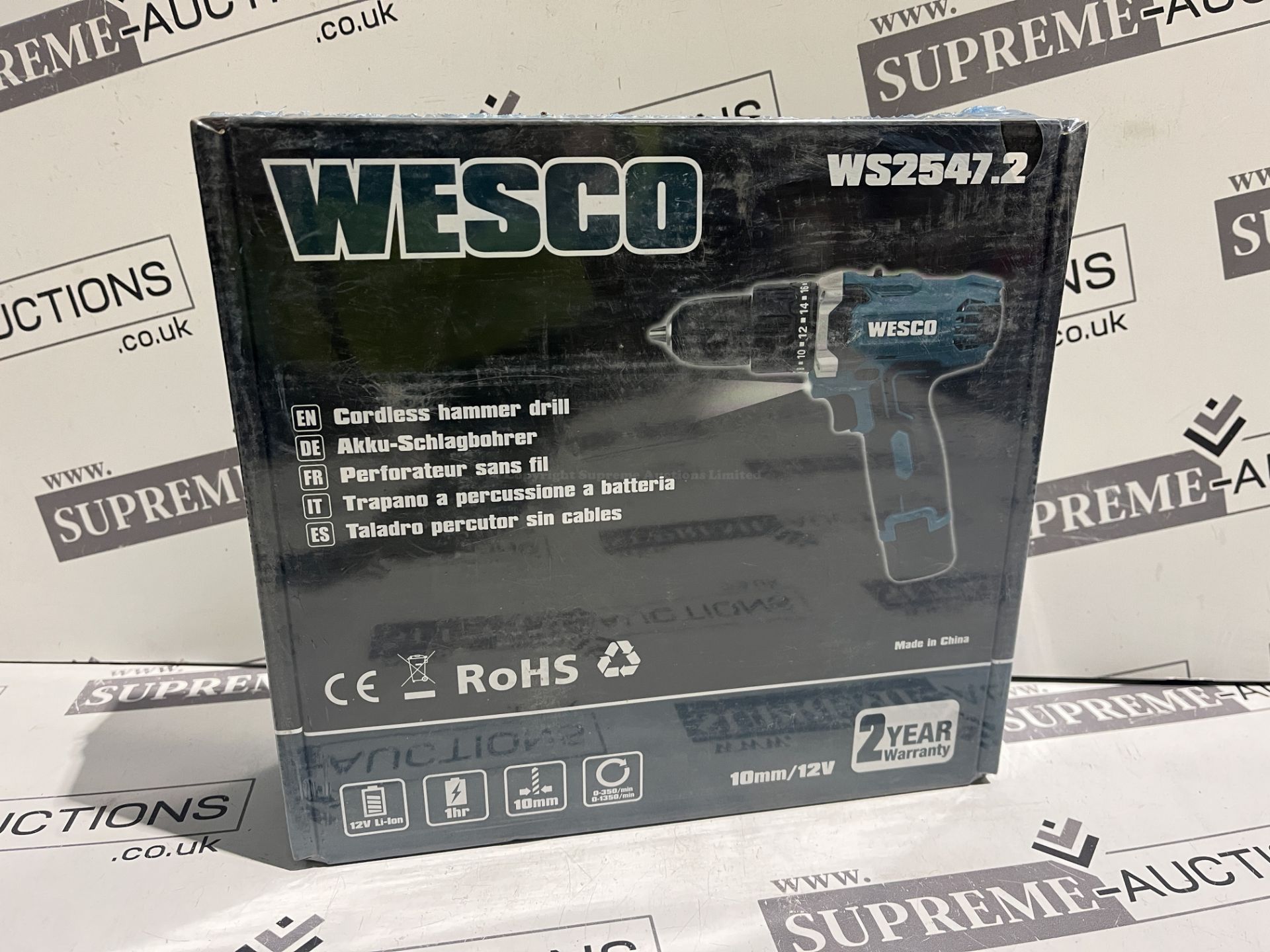 BRAND NEW WESCO 12V CORDLESS HAMMER DRILL R3-7